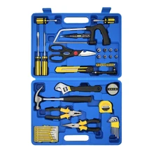 45-in-1 TM-2096 Hand Tool Set With Saw Screwdriver Hammer Pliers Utility Knife Measuring Tape Wrench Multifunction Tool Kit Sale