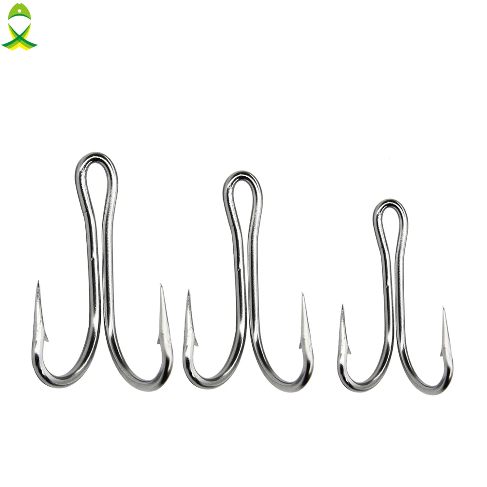 

JSM 20 pcs/lot saltwater Japan stainless teel Fishing double Hooks for jig and lure fishing tackle