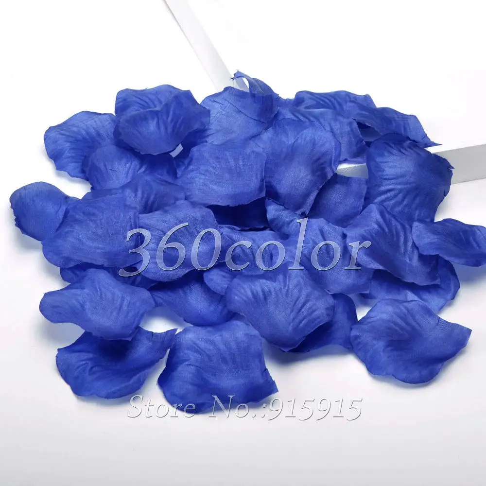 

100pcs/lot Blue Silk Rose Petals Flower Celebration Wedding Party Banquet Decor Many Colors Hot Sale