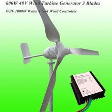 Новое поступление, 3 лопасти, номинальная мощность 600 Вт, 48 В, ветрогенератор и номинальная мощность 1 кВт, 48 В, контроллер заряда, комплект ветрогенератора