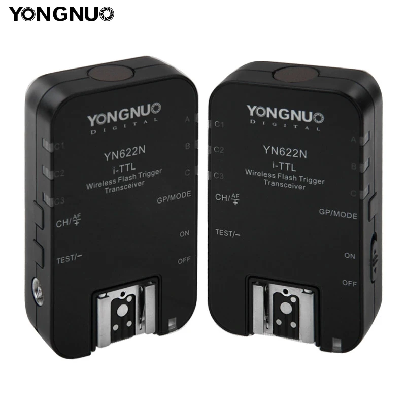 

2 Transceivers Yongnuo TTL Transceiver YN-622C YN622 Wireless i-TTL Flash Trigger For Nikon EOS DSLR Speedlits Free Shipping