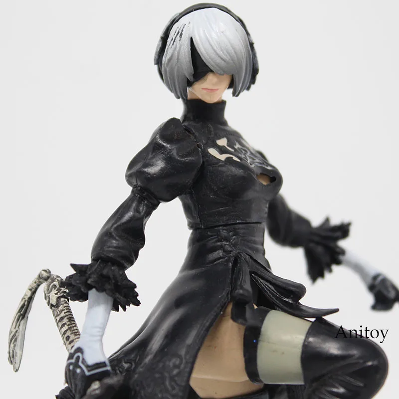 НИР: автоматы 2B YoRHa № 2 Тип B ПВХ фигурка коллекционная игрушка 15 см PS4 игры аниме Рисунок мультфильм игрушки Фигурки Модель Куклы