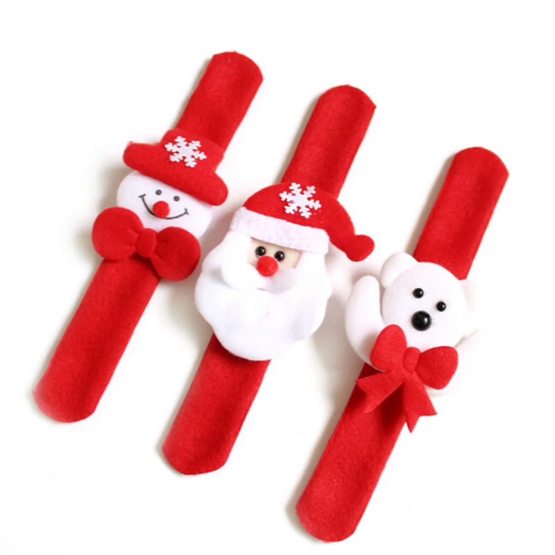 

Christmas wrist Santa Claus circle bracelet gift fork ID spatting snow man circle new year party Christmas decoration noel