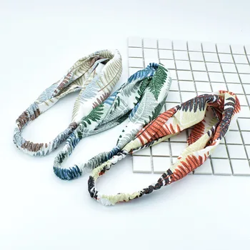 

Korean hair accessories, new cross elastic ladies hair wash, seaweed prints, sports headbands, headbands and headbands.