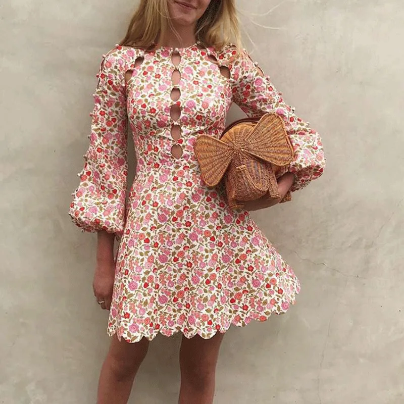 

2019 New arrive flower print women Dresses