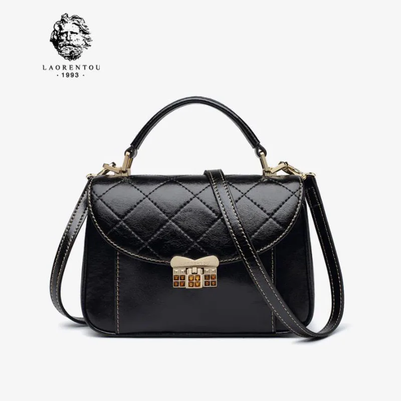 

LAORENTOU women leather bag 2019 new wave handbags wild fashion small fragrance rhombic crossbody bag