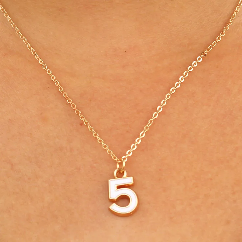 

N951 Letter Necklaces & Pendants Women Bijoux NO.5 Necklace Punk Fashion Jewelry Collares Steampunk 2018 NEW Arrival