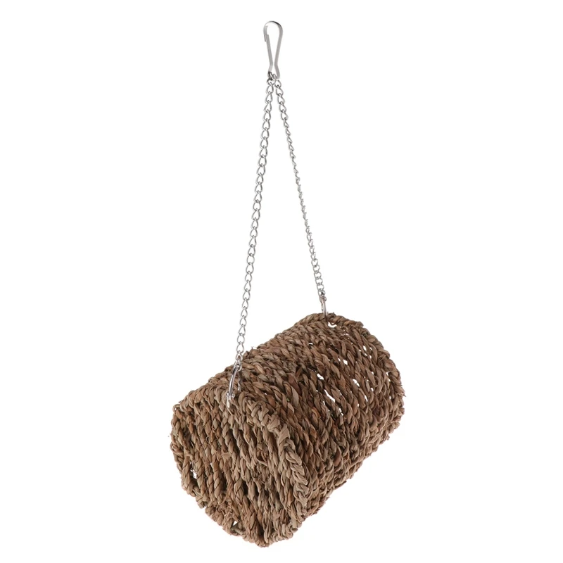

Hamster Nest Natural Grass Tunnel Hanging Sleeping Bed Squirrel Parrots Parakeet