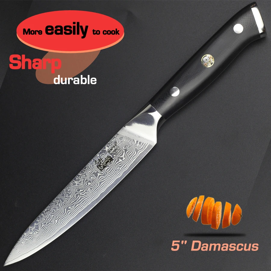 HAOYE 5 inch utility knife cooking Japanese vg10 steel kitchen knives