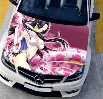 

DIY Cartoon Engine Cover Decals Car Hood HD Inkjet Head Sticker Waterproof Sunscreen Protective Change Color Film