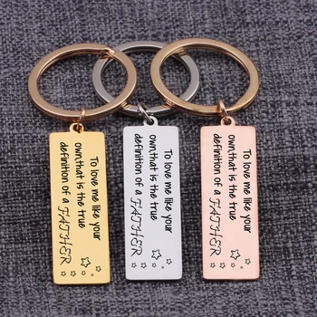 

Car Keytag Stepfather Gifts To Love Me Like Your Own That Is The True Defination Of A Father Engraved Stars Dad Gifts Keychain