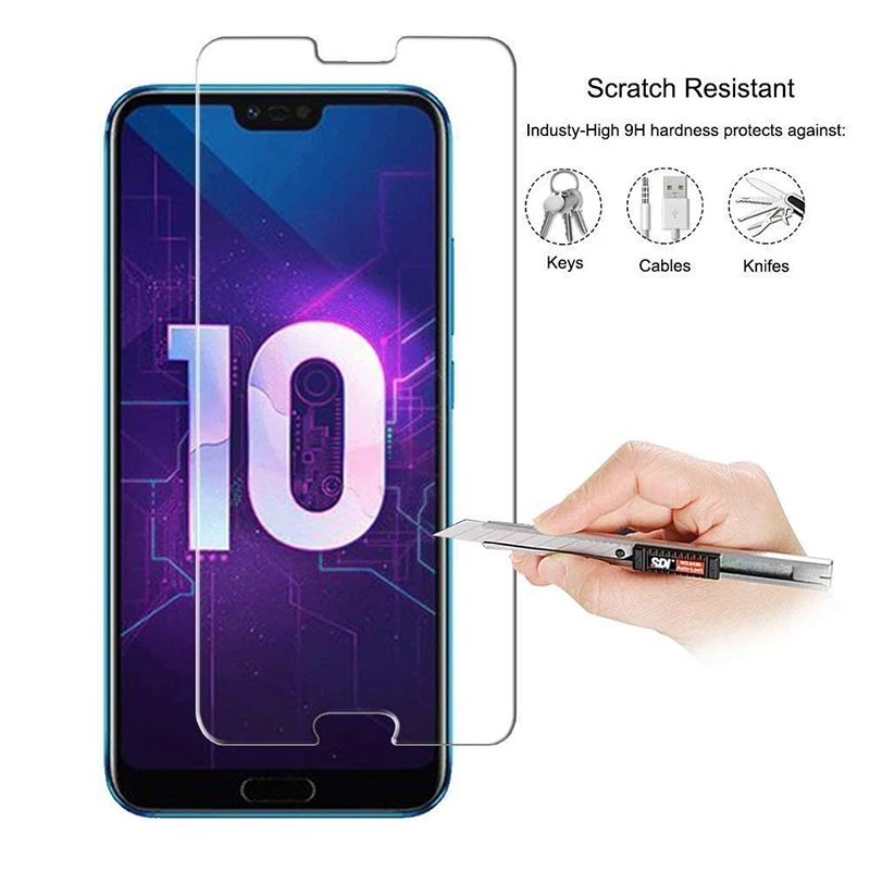 Ультратонкое прозрачное закаленное стекло 9H 0 26 мм для Huawei Honor 10 9 Lite Защитная