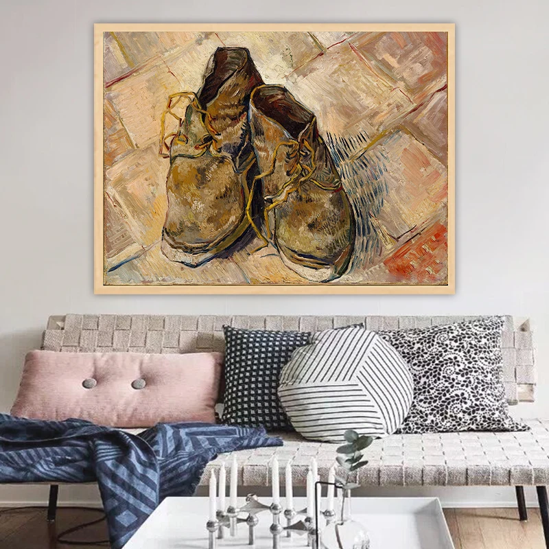 

Van Gogh a pair of old shoes by numbers art paint decorative landscape adult Impressionist coloring picture on canvas room