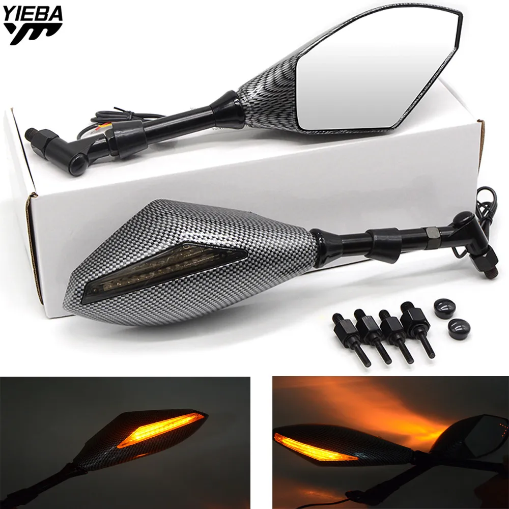 Motorcycle Rear View Mirrors Side Mirror With LED Turn Signals Light FOR Honda CBR900 CBR650F CBR 600 F2,F3,F4,F4i CBR900RR Z900