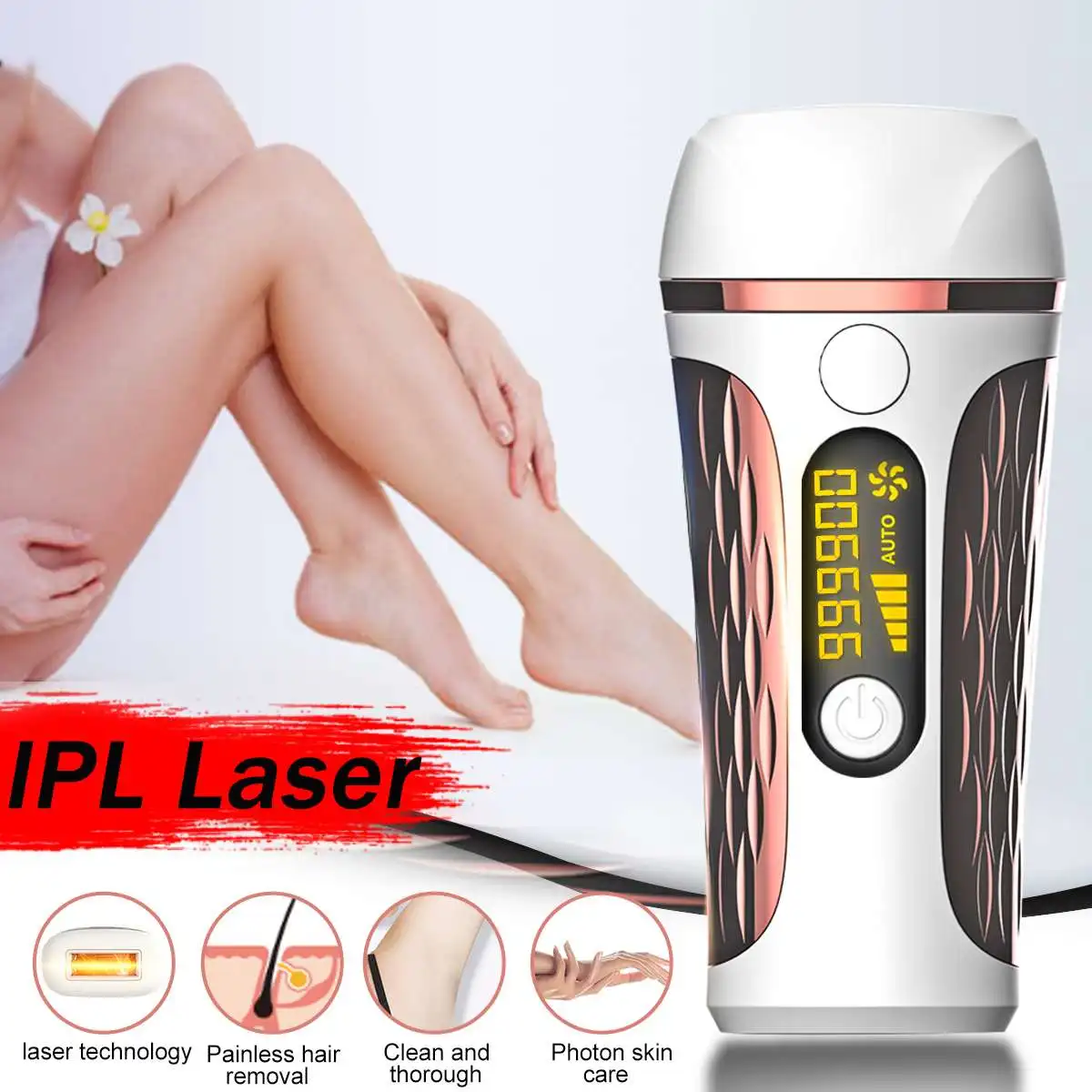 

999999 flash professional permanent IPL epilator laser hair removal LCD display epilator Bikini painless hair remover machine