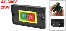 AC 380V 2KW Red Green 2-Positin I/O Start Stop Push Button Switch 7.3 x 4.8 x 4