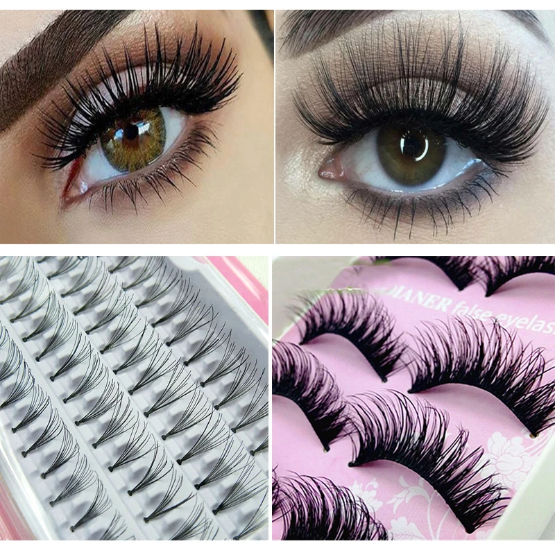 

False Eyelashes Faux Cils Makeup Tips Natural Long Eye Lashes Eyelash Extension Tools Handmade Eyelashes Individual Eyelashes