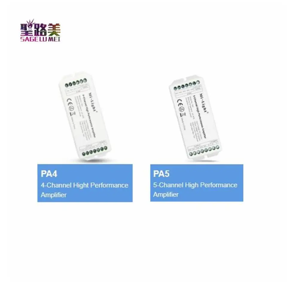 

DC12V -24V Mi Light 5-Channel 5CH High Performance Amplifier 4-Channel 4CH LED Amplifier For 5050 RGB RGBW LED Strip Light