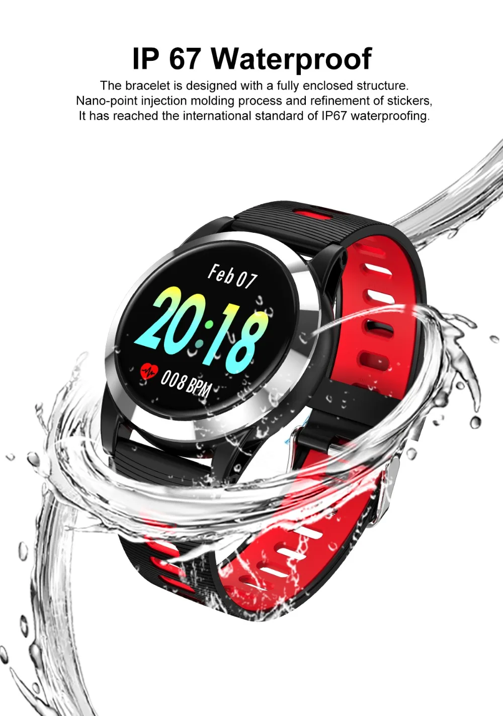 Мужской wo Мужской умный браслет R15 пульсометр кровяное давление кислородный водонепроницаемый смарт-часы Будильник Напоминание для телефонов Android IOS