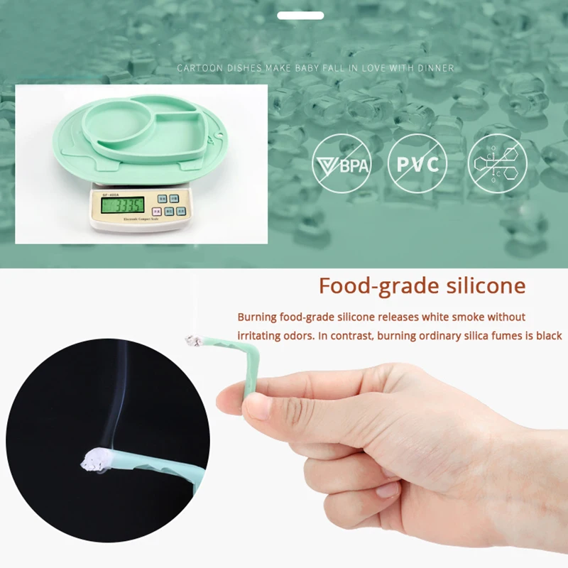 Elephant Silicone One-piece Plate Sucker Bowl Baby Dishes Children's Dishes Baby Food Baby Feeding Kids Plate Children's Plate