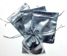1000 unids 13*18 cm bolso de lazo bolsas de mujer de la vendimia de Plata para Wed/Partido/de La Joyería/de la Navidad/bolsa de Envasado Bolsa de regalo hecho a mano diy