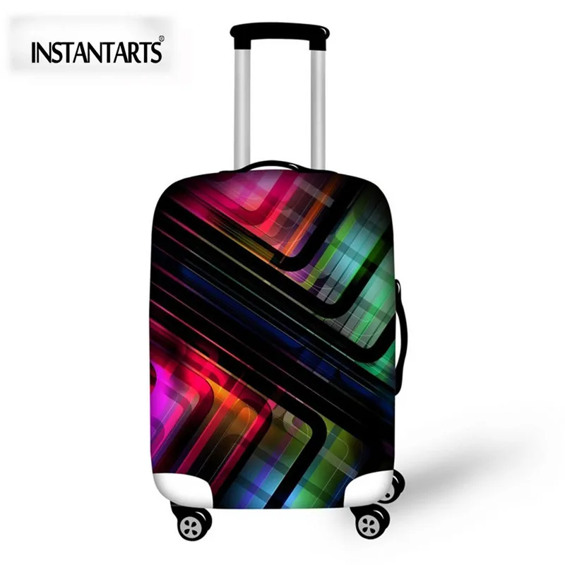INSTANTARTS креативный 3D геометрический узор багажные защитные чехлы толстый спандекс пылезащитный чемодан чехол для 18-30 дюймов чехлы - Цвет: D0876