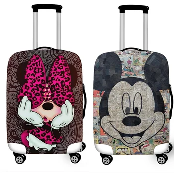 

Elastic Luggage Protective Cover Case For Suitcase Protective Cover Trolley Cases Covers Xl Travel Accessories 3D Minnie Mickey
