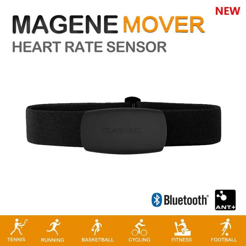 Magene MOVER MHR10 двойной режим ANT+ и Bluetooth 4,0 датчик сердечного ритма с нагрудным ремешком - Цвет: MOVER
