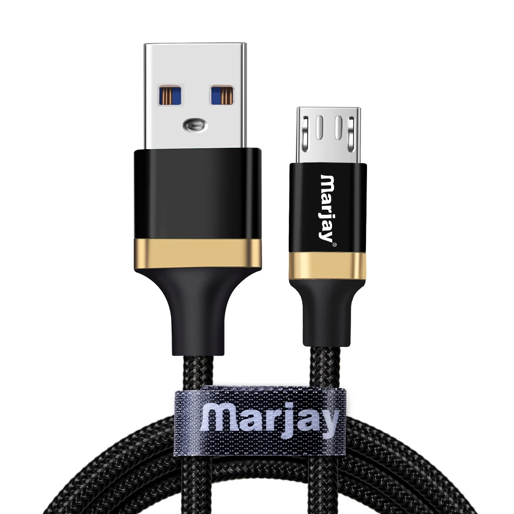 Marjay 2.4A Micro USB кабель Быстрая зарядка зарядное устройство шнур для samsung S7 Xiaomi Redmi Note 5 планшет Android, телефон Microusb кабель