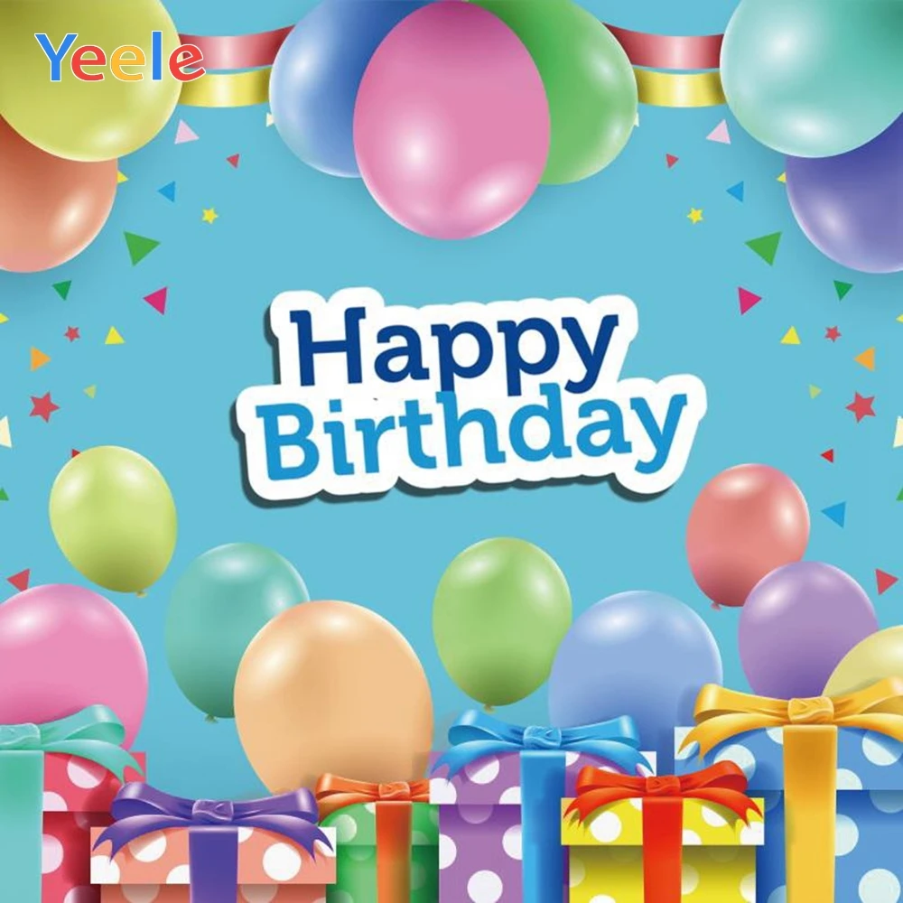 

Yeele Vinyl Colored Balloons Gifts Birthday Party Celebration Photography Background Girl Photographic Backdrop For Photo Studio