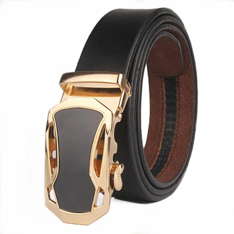 VOHIO Famous Brand Belt Men 100 Good Quality Cowskin Genuine Luxury Leather Men's Belts for Men