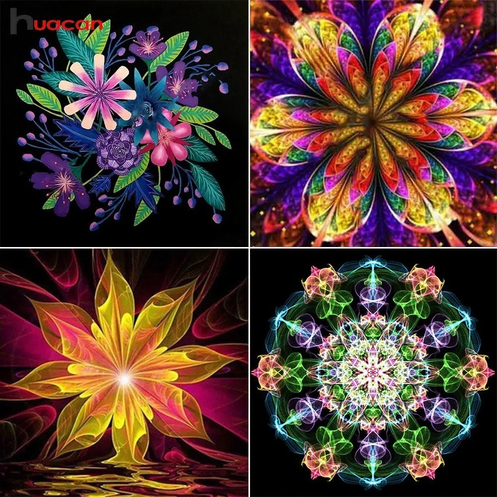 Huacan diamond painting mandala pictures by rhinestones diamond mosaic