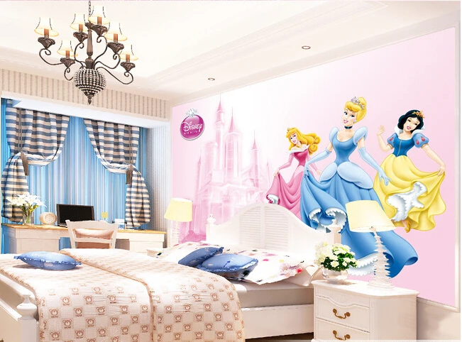 Пользовательские 3D фрески, 3D мультфильм принцесса papel де parede, гостиная диван ТВ Настенные обои детской спальни
