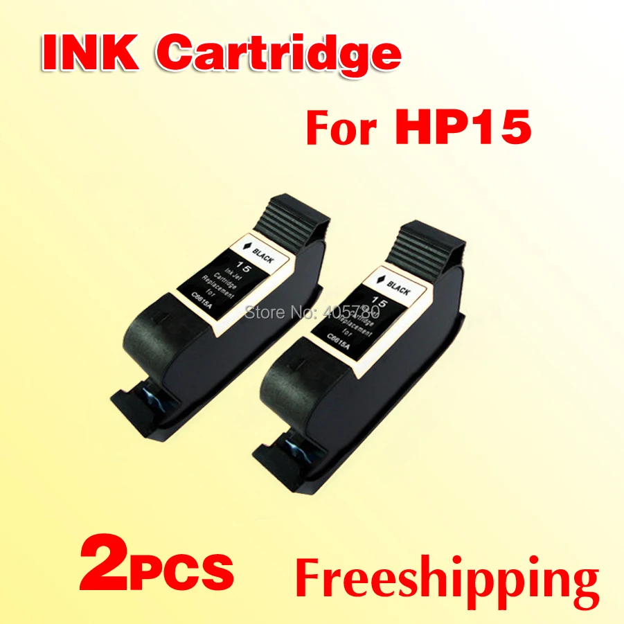 

2pcs black ink cartidge compatible for hp15 for hp15 Deskjet 810c 812c 840c 845c 920c 948 3810 3820 3920 Printer