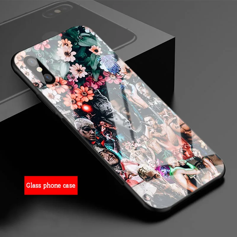 Rap Singer XXXTentacion MC Tempered Glass Phone Case For iPhone 6 6plus 7 plus 8 8plus 5 5S 5C SE X XS XR XS Max case for iphone 8