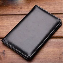 Мужской складной деловой кожаный бумажник, мужской держатель для карт, кошелек для ID карты, кредитный мини-кошелек с карманом для монет A40