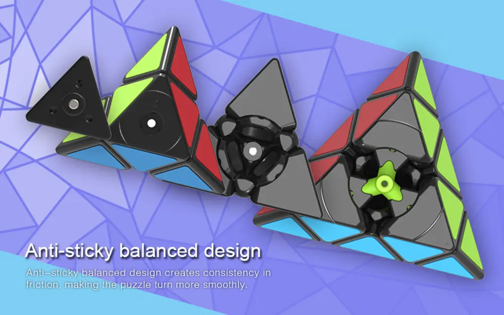 QiYi Pyraminx QiMing Triangle Pyramid No Sticker Magic Cube Puzzle Speed Cubo Magico Educational Toys for Children kids Gifts