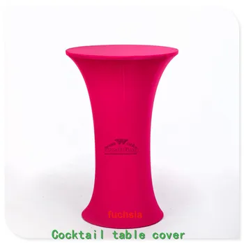 

New 24"30" 36" Lycra Stretch Cocktail Poseur Dry Bar Spandex Table Cover Wedding Party Event Decorations Tablecover Tablecloth