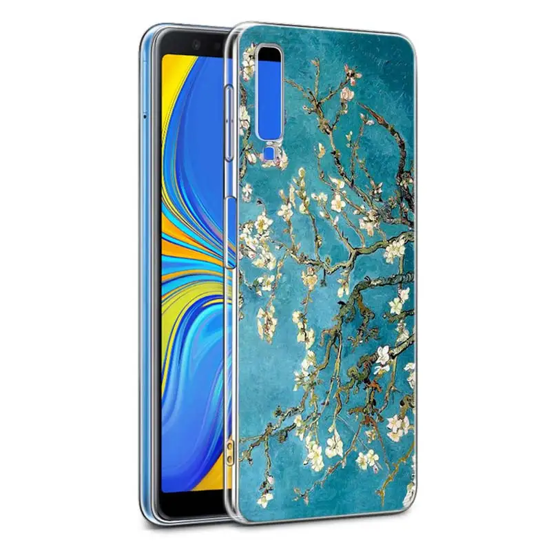 Силиконовый чехол для телефона "Ван Гог", "и с украшениями в виде звезды и цветка для samsung Galaxy A50 A30 A10 A8 A7 A6 A5 A3 плюс