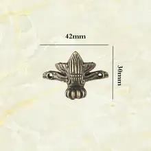 JD 4 шт. маленькая антикварная цинковая легированная ножная декоративная Нижняя угловая коробка для ног Beast фурнитура для мебели