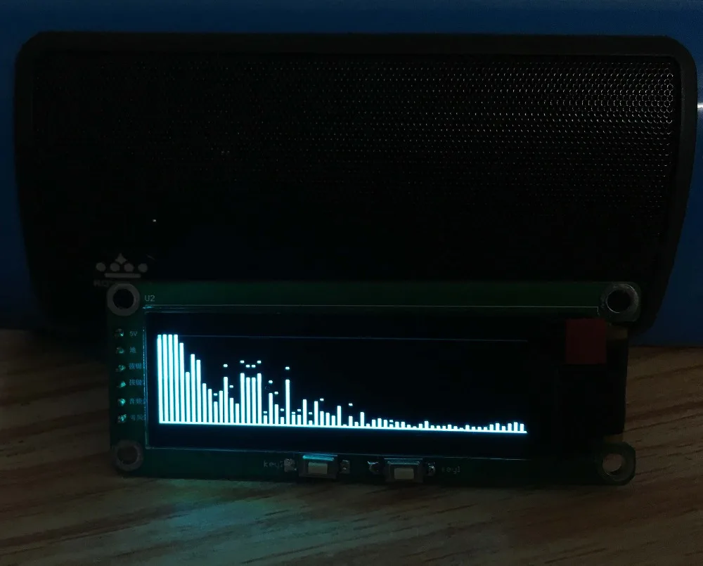 GHXAMP 2 дюймов OLED музыкальный спектр Модуль Индикатор уровня VU метр модификация автомобиля компьютер MP3 DVD MP4 MP5 Телефон DIY время DC5V