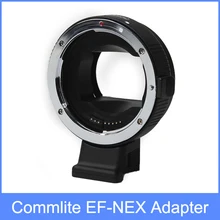COMMLITE Auto-Focus Mount Adapter EF-NEX for Canon EF to for Sony NEX Mount