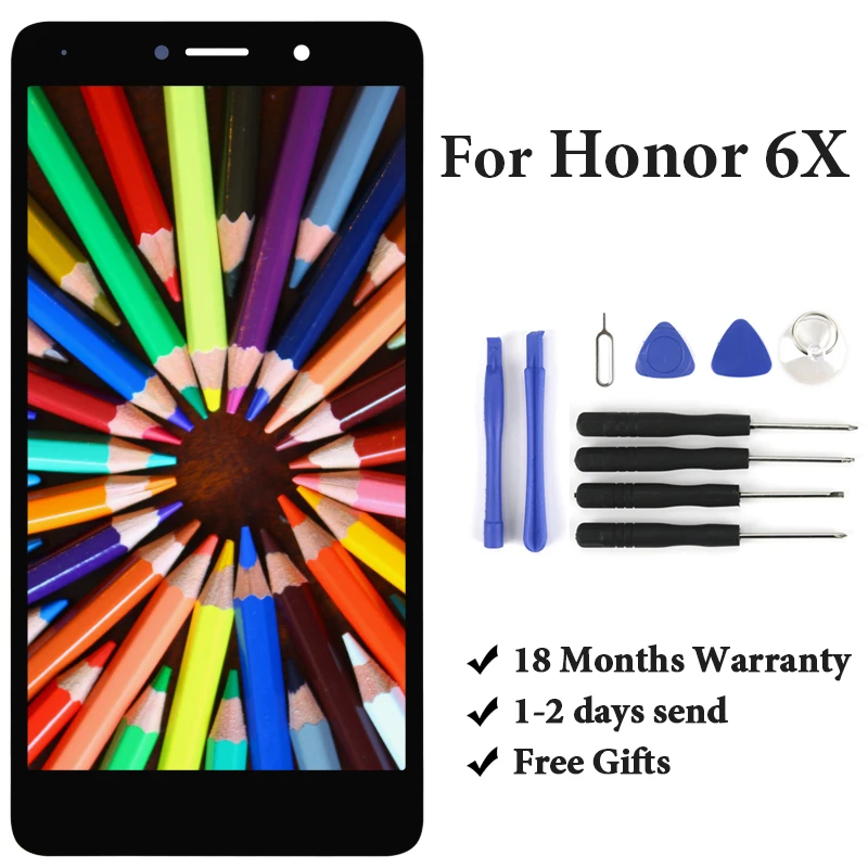 100% протестированный 1 шт. 5 &quotНовый Сменный ЖК-дисплей для HUAWEI Honor 6X BLN-L24