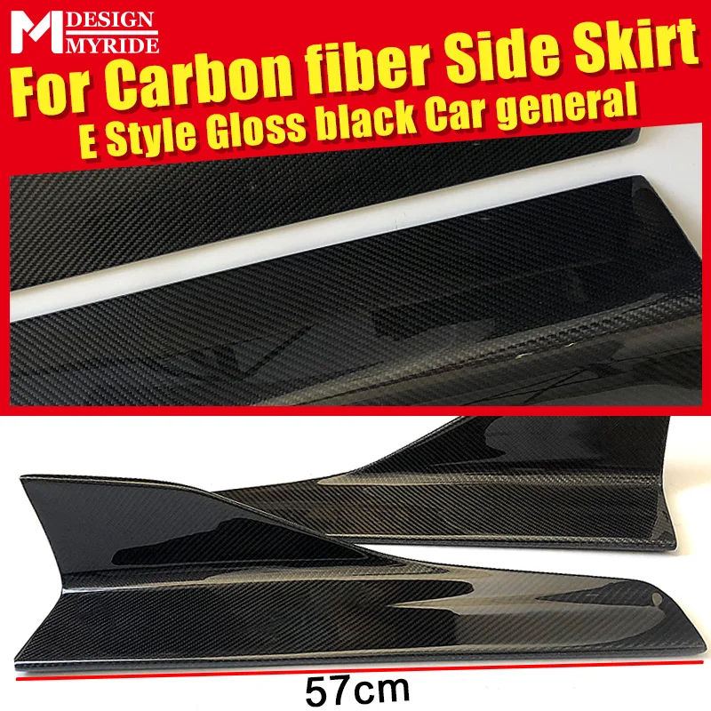 

For BMW E92 E93 M3 Real Carbon Fiber Side Skirts 2-Door 320i 325i 328i 335i 340i 340ixD Coupe Side Skirt Splitters Flaps E-Style