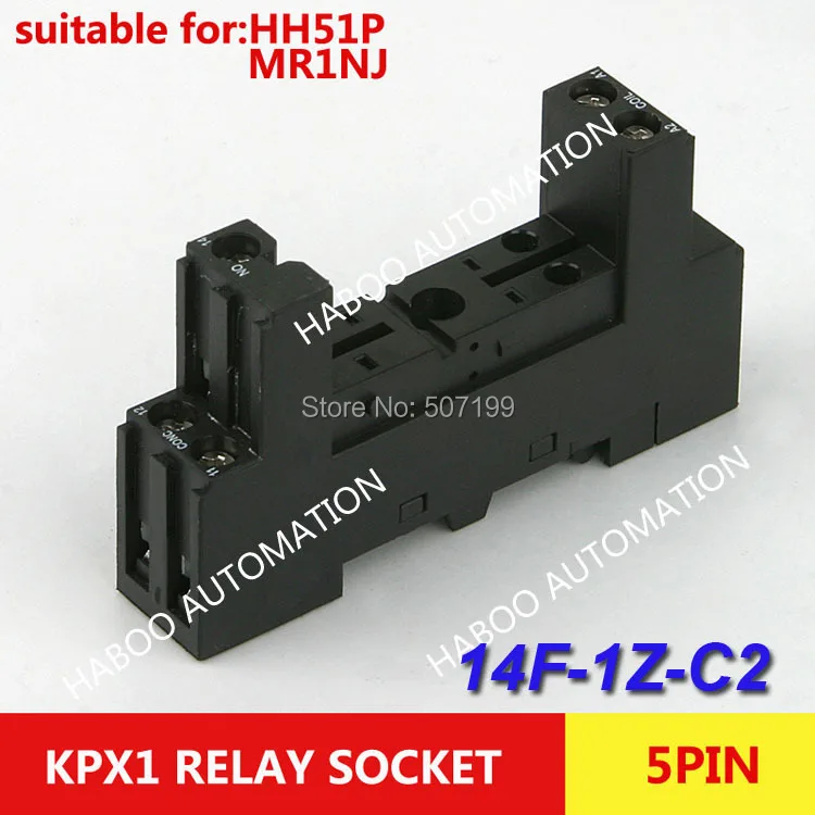 

10pcs/lot Relay socket KPX1 PI-35BE with high quality 14FF-1Z-C2 mini 5pin electrical socket suit for HF14FF/141FF relays