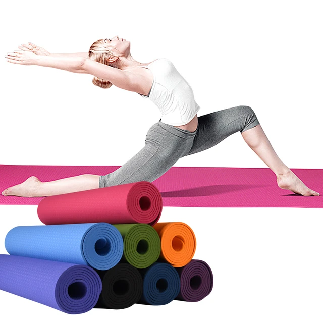 183cm*80cm*6mm Natural TPE Suede YOGA MAT Heathyoga PRO Yoga Mat