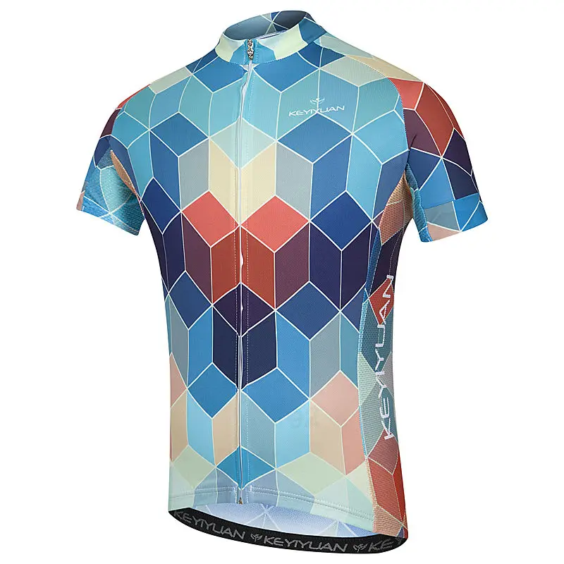 

KEYIYUAN short-sleeved men's sportswear spring-summer male short-sleeved shirt riding mountain bike sportswear men's cycling clo