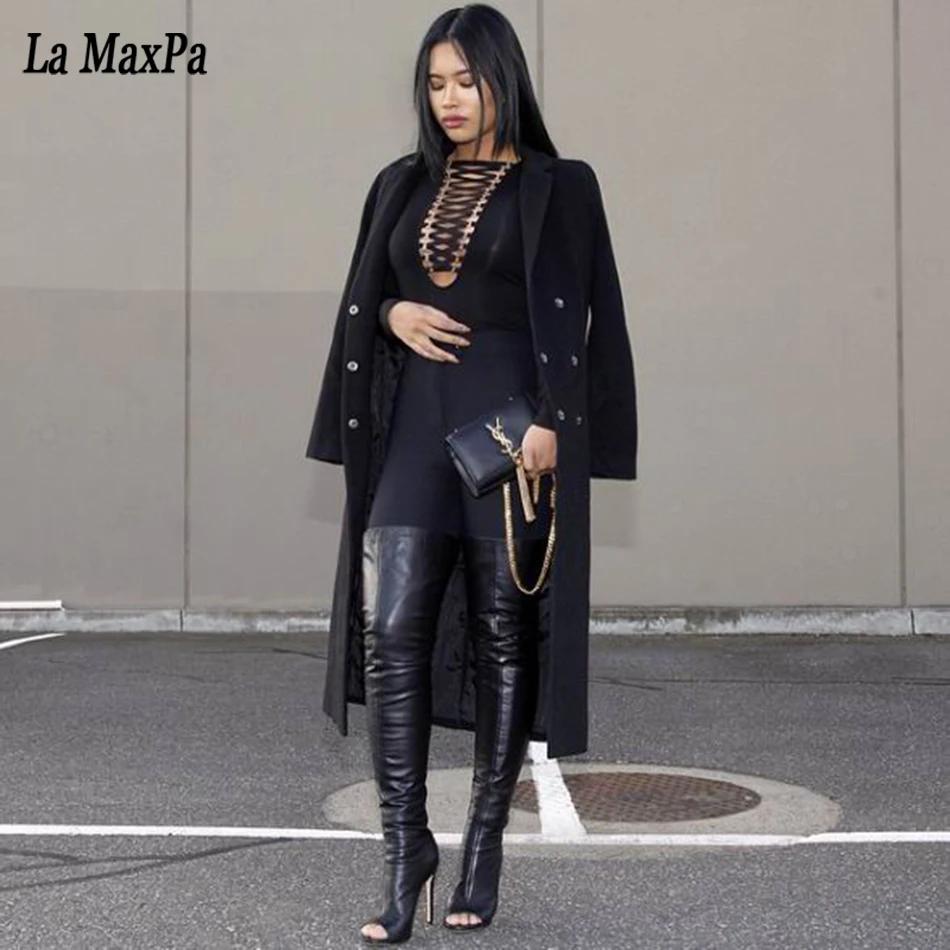 

2017 new summer sexy black bandage bodysuits Pullover Bodysuit Rompers bodysuit Slim V-Neck Women Chest line crossing bodysuits