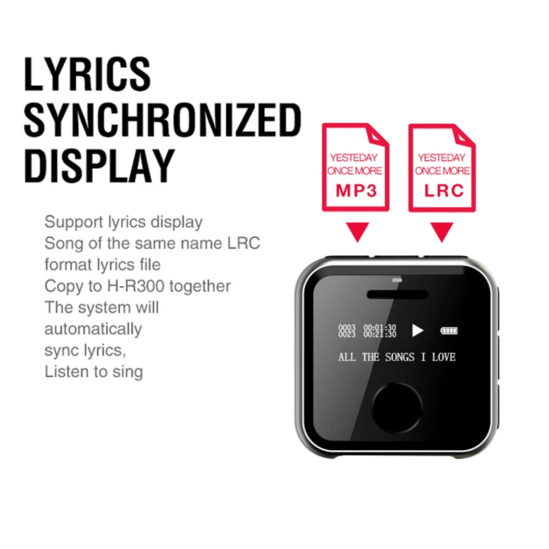 HBNKH R300 USB Mini MP3 Music Player 8GB Portable