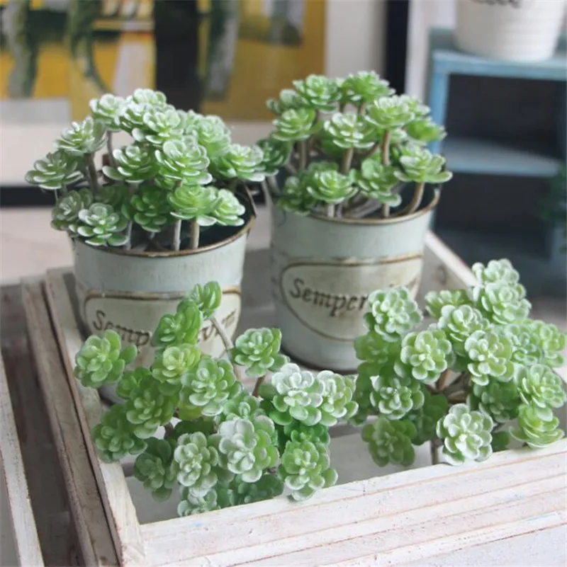 Суккулентные растения пластиковые поддельные Лотос суккуленты DIY suculentas искусственное домашний декор для офисного стола искусственные цветы